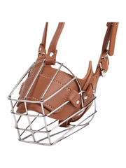Karamel Pet Metal Deri Köpek Ağızlığı S 30 cm - KP-MTLAGZLK-S