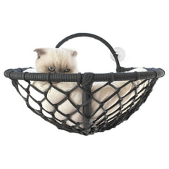 Karamel Pet Vantuzlu Oval Kedi Hamağı Kedi Yatağı 17*46 cm Siyah - KV-VTHMK-SYH