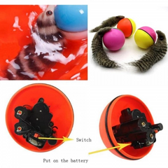 Hareketli Sesli Peluş Toplu Fare Pilli Kedi Oyuncağı 8 CM - DG-12-400