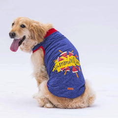 Pawstar Navy Blue Summer Time Büyük T-shirt 5XLarge 51X62X79 CM - 24855-5XL