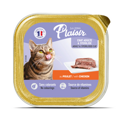 Plaisir Tavuk Etli Pate Kısırlaştırılmış ve Yetişkin Kedi Yaş Maması 100 Gr - E-005