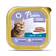Plaisir Morina Balıklı Pate Kısırlaştırılmış ve Yetişkin Kedi Yaş Maması 100 Gr - E-008