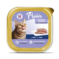 Plaisir Yetişkin Kısırlaştırılmış Ezme Kedi Konservesi Tuna Balıklı 100 Gr - E-002