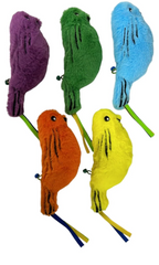 Catnipli Zilli Peluş Kuş Kedi Köpek Oyuncağı Çeşitli Renklerde 8 cm x 30 cm - RD-1024