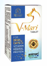 Animari V-Mari Kedi Köpek Vitamin Mineral Protein Tablet 70 adet - 13188