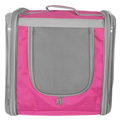 Markapet Çift Cam Kedi Köpek Taşıma Çantası 32x40x42 cm Pembe - SF-CFTCM-PMB
