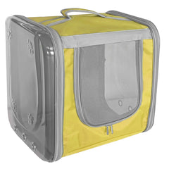 Markapet Çift Cam Kedi Köpek Taşıma Çantası 32x40x42 cm Sarı - SF-CFTCM-SR