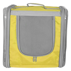 Markapet Çift Cam Kedi Köpek Taşıma Çantası 32x40x42 cm Sarı - SF-CFTCM-SR