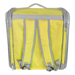 Markapet Çift Cam Kedi Köpek Taşıma Çantası 32x40x42 cm Sarı - SF-CFTCM-SR