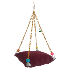 Markapet Zincirli Yataklı Kuş Hamağı Bordo Renkte - SF-BL-1016