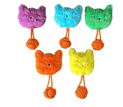 Sesli Peluş İpli Mutlu Kedi Köpek Oyuncağı 26 cm Çeşitli Renklerde - 293806
