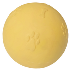 Pati Desenli Termoplastik Sert Köpek Oyun Topu 8 cm Large Sarı - SF-SRTTPLRG-SR