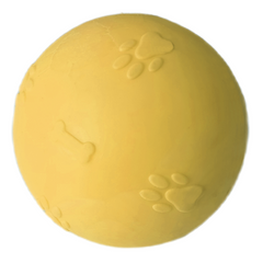 Pati Desenli Termoplastik Sert Köpek Oyun Topu 8 cm Large Sarı - SF-SRTTPLRG-SR