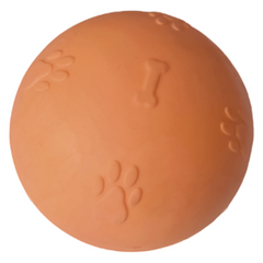 Pati Desenli Termoplastik Sert Köpek Oyun Topu 8 cm Large Turuncu - SF-SRTTPLRG-TRNC