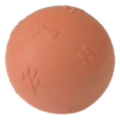 Pati Desenli Termoplastik Sert Köpek Oyun Topu 8 cm Large Turuncu - SF-SRTTPLRG-TRNC