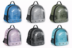 KP Kalpli Patili Astronot Şeffaf Taşıma Sırt Çantası Siyah 24x32x42 cm - KP-ASTRNTKLP-SYH