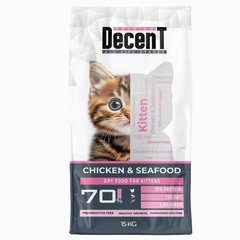 Decent Kitten Tavuklu ve Balıklı Yavru Kedi Maması 15kg - DC7806-YVKDKZNBLK