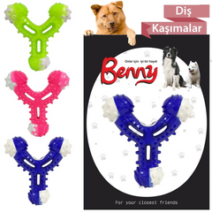 Benny Diş Kaşıma Köpek Oyuncağı Çatal 11 cm Çeşitli Renklerde - BNY-1121