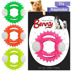 Benny Diş Kaşıma Köpek Oyuncağı Yuvarlak 9,5 cm Çeşitli Renklerde - BNY-1123