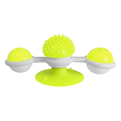 Markapet Vantuzlu Fırıldak Toplu Dönen Kedi Oyuncağı 8 cm-18 cm Sarı - SF-FRLDK-SR