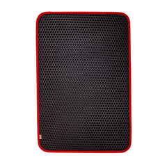 Cattie Kum Toplayıcı Fonksiyonel Kedi Paspası Altıgen 50-75 cm Kırmızı - HEXMATLRED