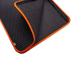 Cattie Kum Toplayıcı Fonksiyonel Kedi Paspası Altıgen 37-50 cm Turuncu - HEXMATMORANGE