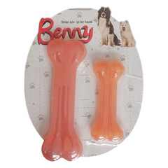 Benny Köpek Oyuncağı İkili Kemik 9 cm-14 cm Turuncu - BNY-1114-TRNC