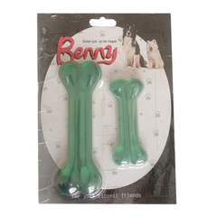 Benny Köpek Oyuncağı İkili Kemik 9 cm-14 cm Yeşil - BNY-1114-YSL