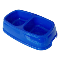 Markapet İkili Plastik Mama Ve Su Kabı 200 + 200 Ml Mavi - MP-KLSK-2L-MV