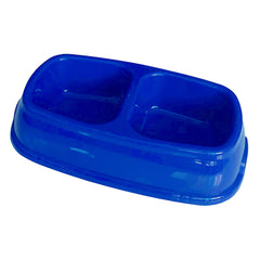 Markapet İkili Plastik Mama Ve Su Kabı 200 + 200 Ml Mavi - MP-KLSK-2L-MV