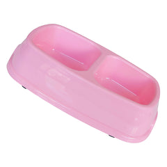 Markapet İkili Plastik Mama Ve Su Kabı 200 + 200 Ml Pembe - MP-KLSK-2L-PMB