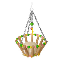 Renkli Boncuklu Ve Çanlı Sepet Kuş Salıncağı 7*12-23 cm - SF-SPTSLNCK-00057