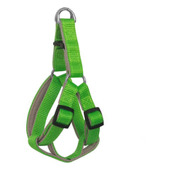 Gezdirme Kayışlı Dokuma Köpek Göğüs Tasma Seti 32*47-110 cm Neon Yeşil - KNY-TSMST-SMLNN