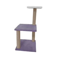 Markapet İki Katlı Kedi Tırmalama Tahtası 26-36-78 cm Lila-Beyaz - SF-KTLTRML-LL
