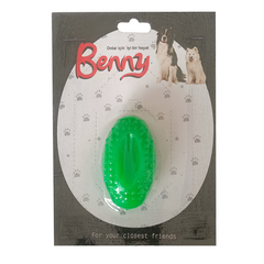 Benny Köpek Oyuncağı Sert Elips Top 8 x 4.5 cm Yeşil - BNY-1115-YSL
