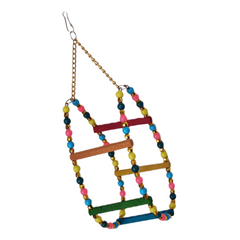 Markapet Renkli Boncuklu Ve Merdivenli Damla Kuş Salıncağı 9-24 cm - SF-BL-1031