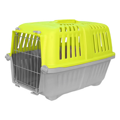 Markapet Metal Kapaklı Kedi Köpek Taşıma Çantası 28 x 32-44 cm Sarı Gri - SF-TSM-MTLKPK-SR