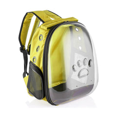 Markapet Pati Desenli Astronot Şeffaf Taşıma Sırt Çantası Sarı 45 x 22 x 33 cm - KNY-ASTRNT-SR