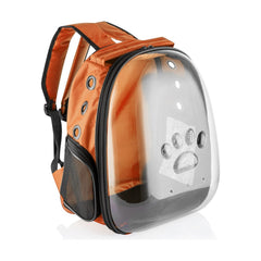 Markapet Pati Desenli Astronot Şeffaf Taşıma Sırt Çantası Turuncu 45 x 22 x 33 cm - KNY-ASTRNT-TRNC
