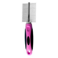 Markapet Çift Taraflı Kedi Köpek Keçe Açıcı Tarak 7 / 19,5 cm Pembe - BYRK-KCTRK-PMB