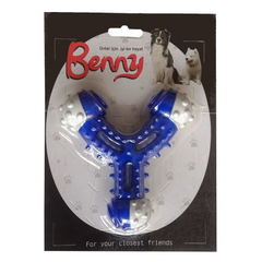 Benny Diş Kaşıma Köpek Oyuncağı Çatal 11 cm Mavi - BNY-1121-MV
