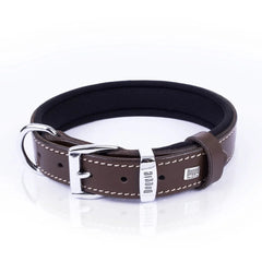 Doggie Pati Desenli Deri Köpek Boyun Tasması 2,5x34-40 cm Kahverengi - SBT-2536S-KHV