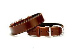 Doggie El Yapımı Konforlu Deri Köpek Tasması 3,5x45-50 cm Kahverengi - SBT-3510S-KAH
