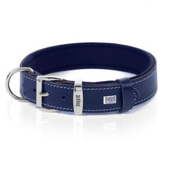 Doggie Premıum Gerçek Deriden El Yapımı Köpek Boyun Tasması 3,5x52-60 cm Mavi - PRBT-3510L-MV