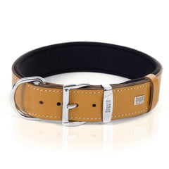 Doggie Konfor Deri El Yapımı Köpek Boyun Tasması 6x60-70 cm Kamel - BYT-6010M-CML