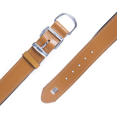 Doggie Konfor Deri El Yapımı Köpek Boyun Tasması 6x60-70 cm Kamel - BYT-6010M-CML
