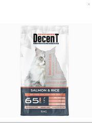 Decent Premium Sterilised Somon Balıklı Kısırlaştırılmış Kedi Maması 15 kg - DC7844-KDKSRBLK