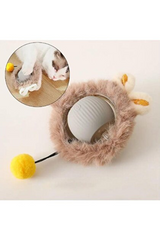 KP Şarjlı Hareketli Peluş Kedi Oyuncağı Kuyruklu 5 cm – İnteraktif Titreşimli Hareketli Top - KP-2339-2
