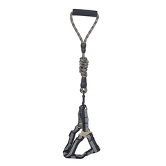 Köpek Göğüs Tasma Seti Dalga Desenli 1.5 cm*35-48 cm Siyah-Beyaz - SF-DKMSET-DLGSYH-SML