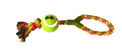 Düğümlü Y Şekilli Tenis Toplu Köpek Oyuncağı 7-37 cm Sarı - SF-DISIPDGMY-SR